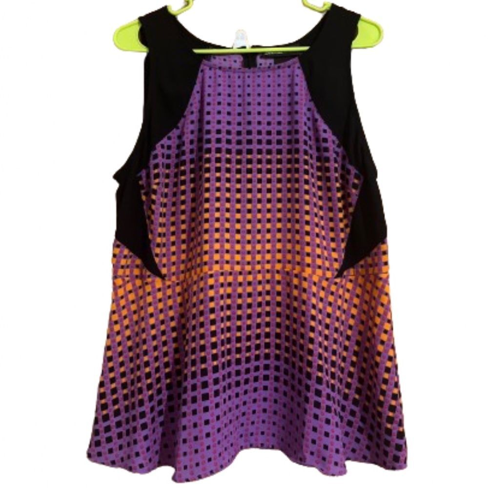 Lane Bryant Women’s Purple Multi Sleeveless Top Sz-14